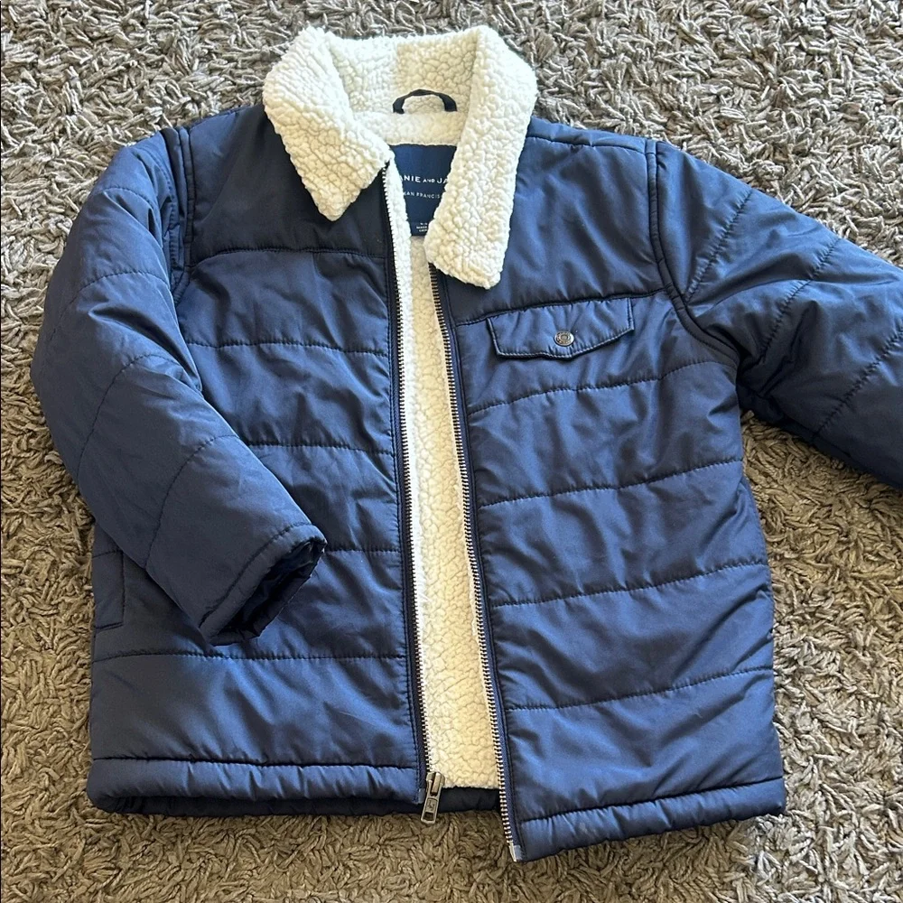 Janie and Jack Toddler Kids Navy Puffer Jacket Size 3-4